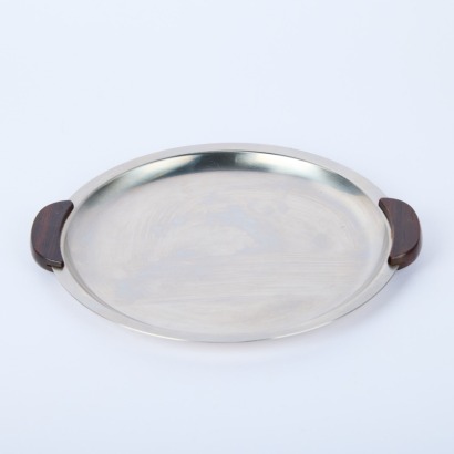 A Danish Stainless Steel Round Serving Tray