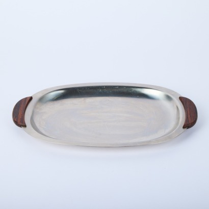 A Danish Stainless Steel Oval Serving Tray