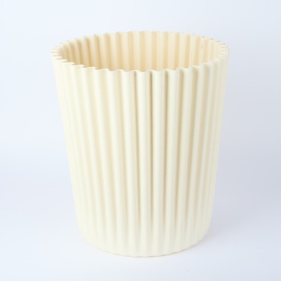 A White Fluted Plastic Side Table (photographed upside down)