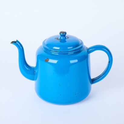 A Vintage Blue Enamel Teapot