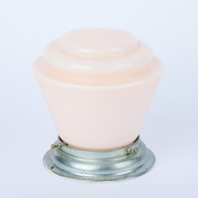 A Retro Pink Glass Light Shade