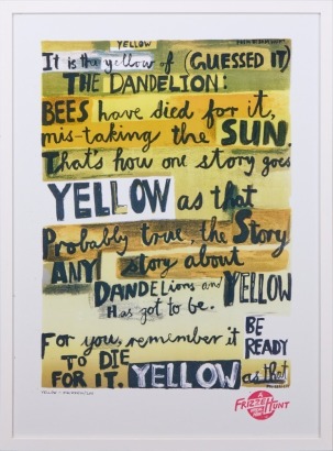 A Dick Frizzell 'Yellow' Framed Reproduction Print