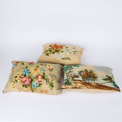 A Set of Three Tapestry Cushions
