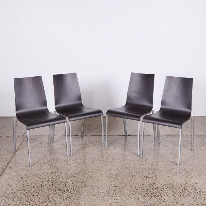 A Set of Four Ligne Roset Zoe Dining Chairs