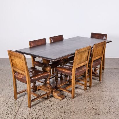 An Edwardian Oak Dining Set c. 1910