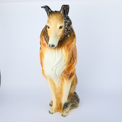 A Life Size Floor Standing Ceramic Collie Dog