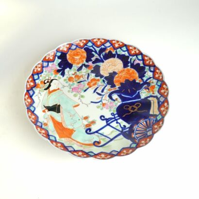 A Japanese 20th Century Polychrome Dish