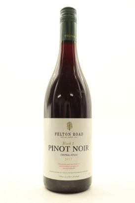(1) 2017 Felton Road Block 3 Pinot Noir Bannockburn [JR17.5]