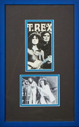 A Signed T-Rex Photo by Marc Bolan and Mickey Finn