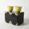 A Pair of Chinese Yellow-glazed Teacups (Jianguo Porcelain Factory Mark) - 2