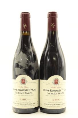 (2) 2008 Domaine Bruno Clavelier Les Beaux Monts Vieilles Vignes, Vosne-Romanee Premier Cru
