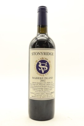 (1) 2002 Stonyridge Vineyard Larose, Waiheke Island