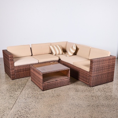 An Outdoor Sofa with Table