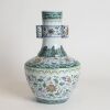 A Chinese Doucai 'Floral' Handled Vase