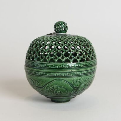 A Chinese Sacrificial-blue Glazed Censer