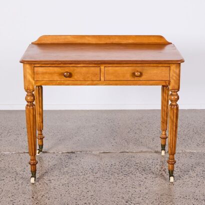 An Edwards & Roberts, Wardour Street, London, Writers Desk on Castors