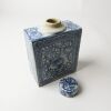 A Chinese Jingdezhen Blue and White &lsquo;Scrolling Floral&rsquo; Tea Caddy - 2