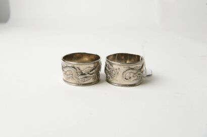 A Pair of Chinese 20th Century Silver' Dragon' Bangles