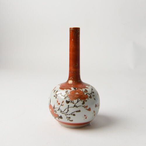 A Japanese Painted Sake Bottle ( Kutani Mark)
