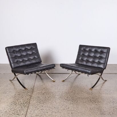 A Pair of Barcelona Style Chairs