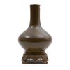 A Large Chinese Teadust-glazed Vase （with Bronze Stand）