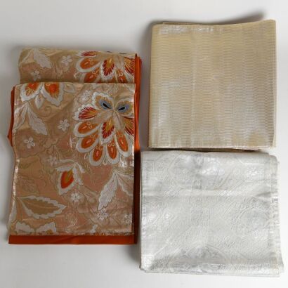 A Group of Three Japanese Obi (Kimono Sashes)