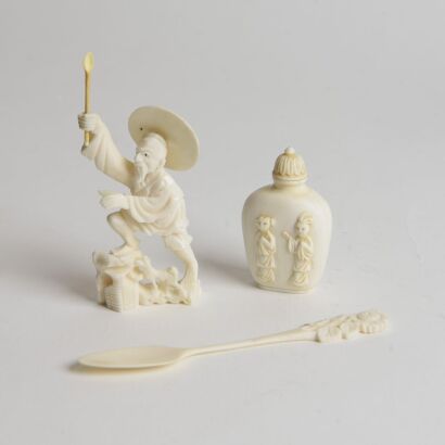 A Group of Three Carvings