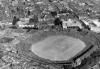 Ellis Park Rugby football grounds in Johannesburg photographed from the air during a match between All Blacks and Transvaal fifteen