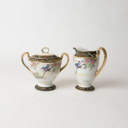 A Set of Two Japanese Satsuma Creamers