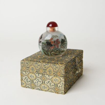 A Chinese Inside-painted &lsquo;Landscape&rsquo; Glass Snuff Bottle
