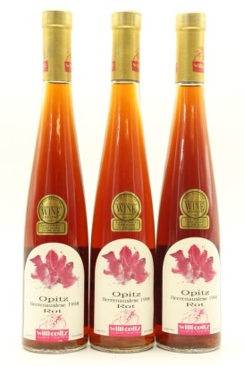 (3) 1998 Will Opitz Opitz Beerenauslese Rot Zweigelt, Neusiedlersee, 375ml