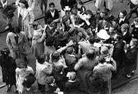 Fred Allen (All Blacks captain) is besieged by young autograph hunters