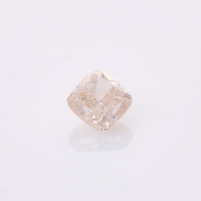 Loose, .25ct Faint Pinkish Brown Cushion, Brilliant Cut Diamond