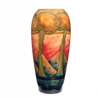 William Moorcroft, Large Eventide Landscape Vase, C.1925