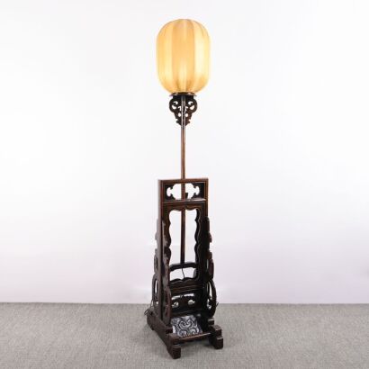 A Chinese Old Elmwood Lamp Stand