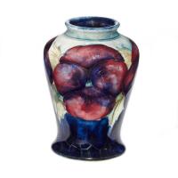 William Moorcroft, Miniature Pansy Vase, C.1930