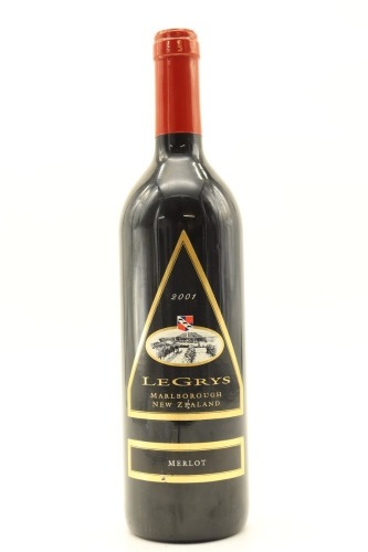 (1) 2001 Legrys Merlot, Marlborough