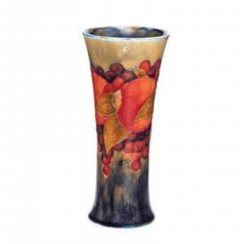 William Moorcroft, Pomegranate Trumpet Vase, C.1920
