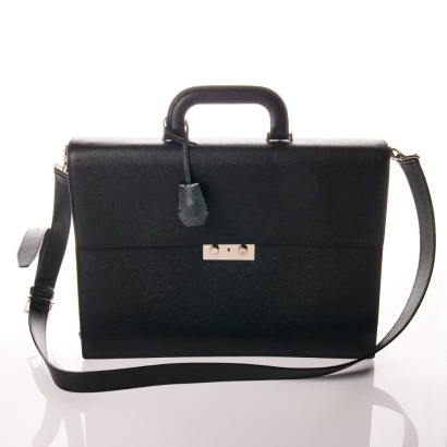 Bally, Nevado Black Leather Briefcase