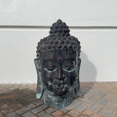 A Chinese Bronze Buddha Head