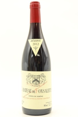 (1) 2012 Chateau de Fonsalette Cotes du Rhone Reserve, Rhone