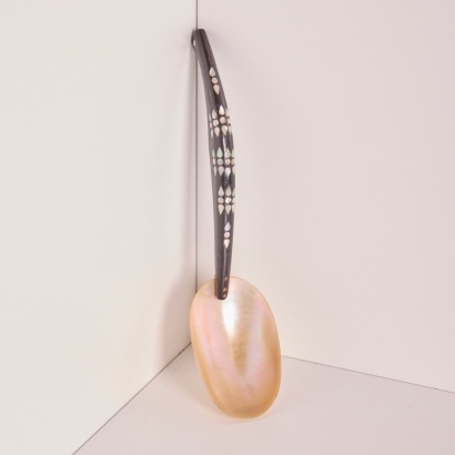 A Shell Spoon with Mother of Pearl Inlay, Solomon Islands