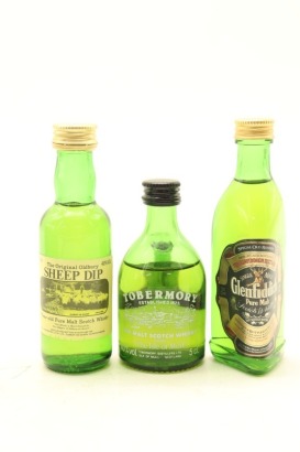 (1) Single Malt Scotch Whisky Miniatures, 3 Bottles Sold as One Lot