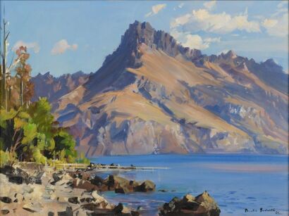 DOUGLAS BADCOCK Evening, Wilson Bay, Walter Peak, Lake Wakatipu