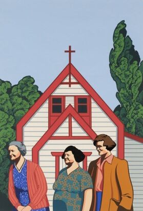 ROBIN WHITE Relatives at the Maketu Church