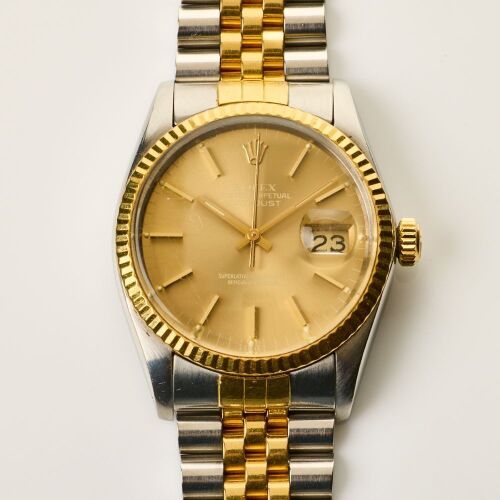 A Rolex Datejust 36, "Golden Ghost" Dial Wristwatch with Formula 1 Provenance Circa 1984