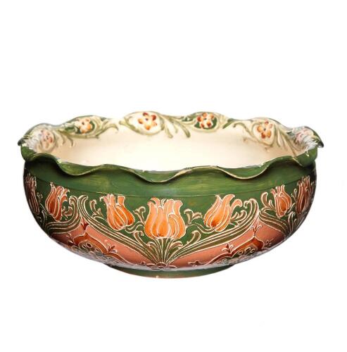William Moorcroft Macintyre Florian Ware Tulip Bowl, C.1898
