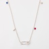 18ct White Gold, Multi-Gemstone Fine Necklace