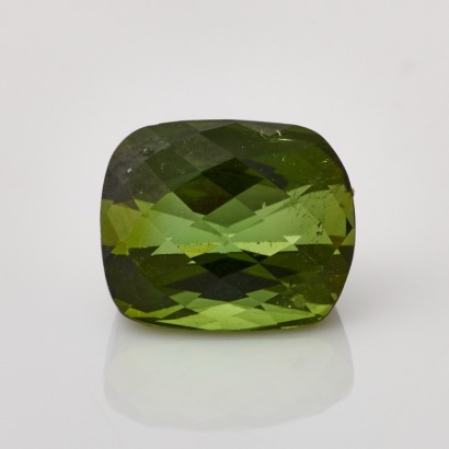 Loose, 4.24ct Cushion Cut Green Tourmaline