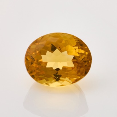 Loose, 8.96ct Oval Mixed Cut Citrine